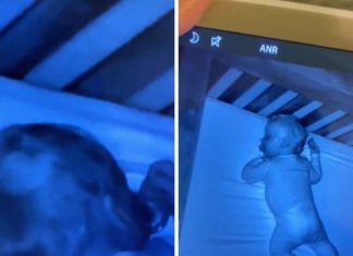 Mujer ve el fantasma de su difunto marido consolando a su bebé a través del vigilabebés