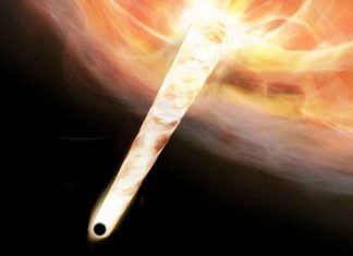 Descubren evidencias de un agujero negro supermasivo que escapa a gran velocidad de su galaxia de origen