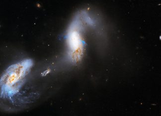 Captan un par de galaxias extremadamente brillantes interactuando entre sí
