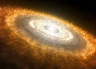 Descubren agua por primera vez en un disco de gas alrededor de una estrella muy caliente