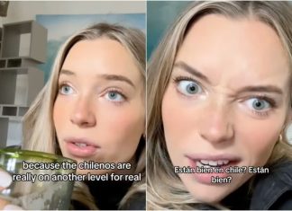 Tiktoker estadounidense se hace viral por su reacción ante un temblor en Chile