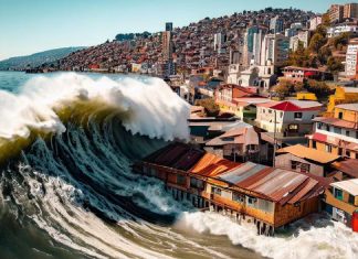 Cómo impactaría un tsunami en Valparaíso, según una Inteligencia Artificial