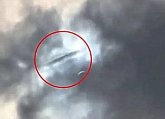 Registran en video extraño OVNI en medio del eclipse solar total del lunes