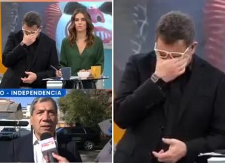 Tuvieron que sacarlo de pantalla: El ataque de risa de Eduardo Fuentes en medio de serio despacho sobre turbazos (VIDEO)