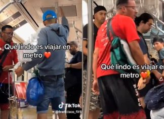 Violenta riña de ambulantes en pleno viaje, se prolongó por 10 estaciones del Metro (Videos)