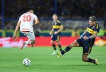 Palacios estuvo a punto de anotar un golazo en el triunfo de Boca Juniors sobre Argentinos (Video)