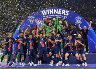 PSG un campeón de la Champions que estableció un récord al golear 5-0 al Inter
