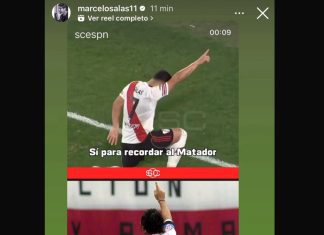 Maxi Salas: «Si, mi celebración fue un homenaje a Marcelo «Matador» Salas»