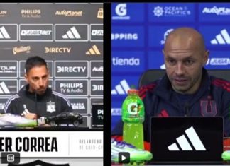 Marcelo Diaz tiro la primera piedra y Javier Correa le respondió: ¡se calentó el Superclásico!