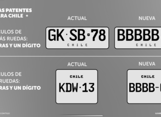 Chile cambia el sistema de patentes: cinco letras, dos números y verde para autos eléctricos