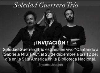 Soledad Guerrero Trío presenta en vivo su nuevo álbum “Cantando a Gabriela Mistral” en la Biblioteca Nacional