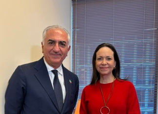 Frente común contra Caracas y Teherán: María Corina Machado y Reza Pahlaví se reúnen en EEUU